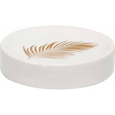 Porte Savon Imprimé "Orbella" 11cm Blanc (1/3)