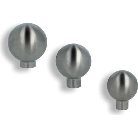 Möbelbeschlag Edelstahl matt gebürstet Kugelknopf Schrankknopf Schubladenknopf Pasadena 20mm (1/5)