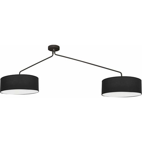 Suspension Nowodvorski Falcon noire tissu E27 x6 LED (1/3)
