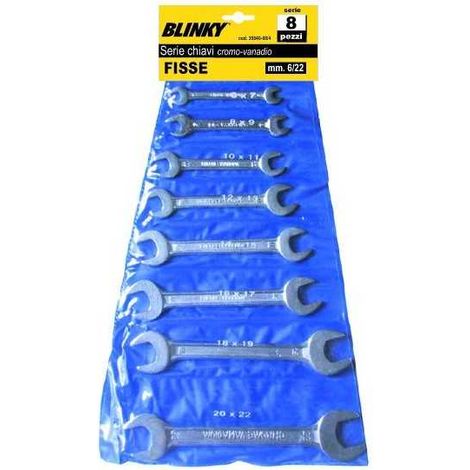 Serie de Llaves Fijas Blinky pz. 8 Cromovanadio mm. 6/22