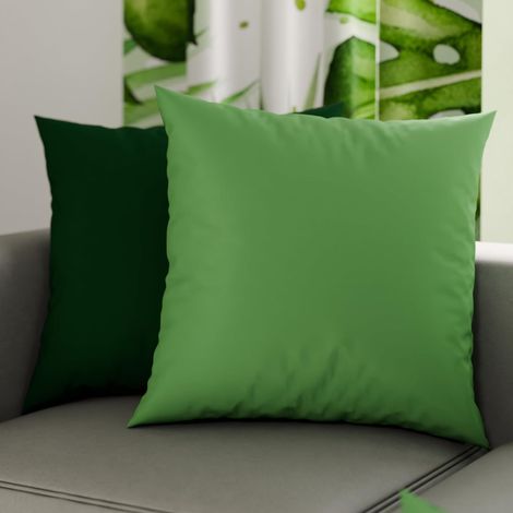 Lot de 2 Taies d'oreiller de Lit 35x35 cm, Housses de Coussin Unies Double Face Vert Olive émeraude, Taie Oreiller 100% Microfibre Hypoallergénique (1/3)