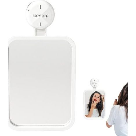 Suction Mirror Anti Fog Shower Mirror 6 Inches Small Mirrorr (1/5)