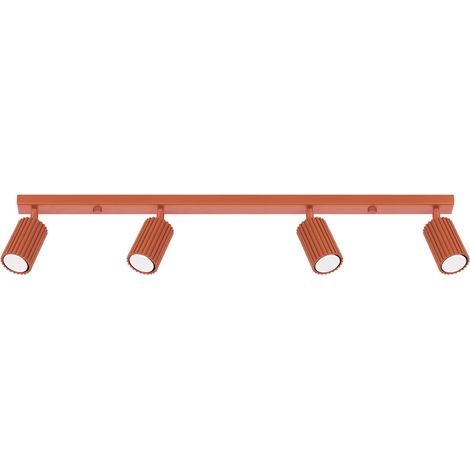 Strahler Aluminium verstellbar Ockerrot GU10 4-flammig länglich Modern (1/5)