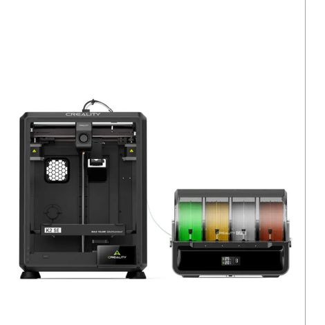 Creality K2 SE Combo Imprimante 3D, impression multicolore CFS, vitesse d'impression élevée 500mm/s, nivellement automatique, cadre tout métal, extrudeur nouvelle génération, pré-assemblée, volume de (1/5)