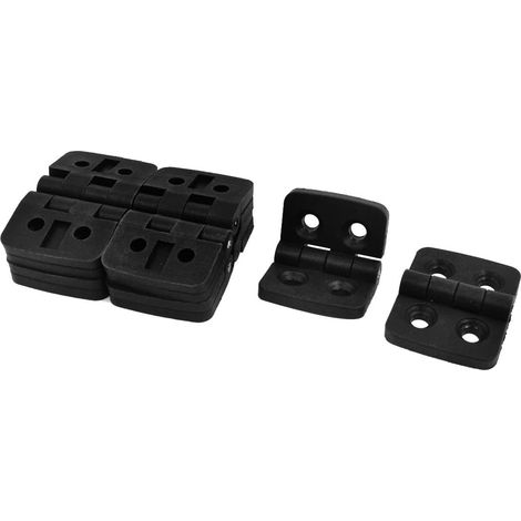 10pcs Charnières plastique renforcé 40 mm x 30 mm porte noir