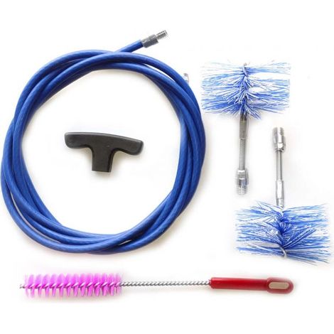 KIT 3 mt e 2 Scovoli Pellet 80mm Pulizia Stufa Tubi Canna Fumaria