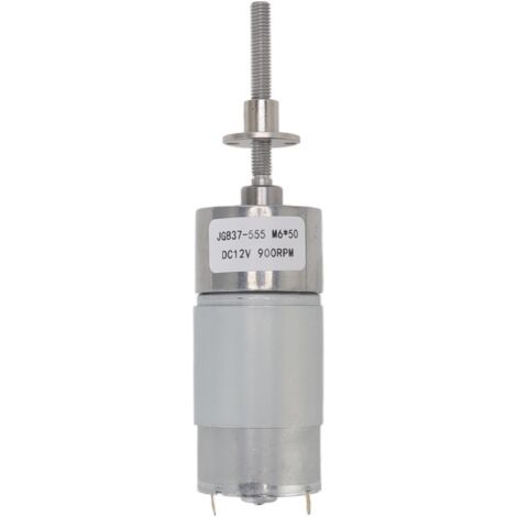12-V-Gleichstrom-Getriebemotor mit Gehäuse aus Aluminiumlegierung und Spule aus Messing, Drehung im und gegen den Uhrzeigersinn, 900 U/min, Flansch inklusive. (1/5)