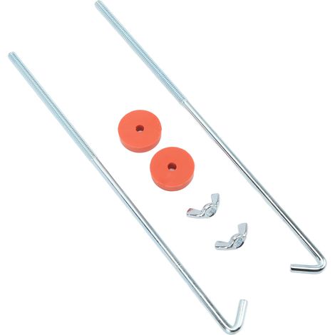 Kit Fixation Batterie 10 Pouces Chrome avec Boulons Crochets J, Rondelles et Écrous, Universel pour Voiture, Accessoire Auto (1/5)