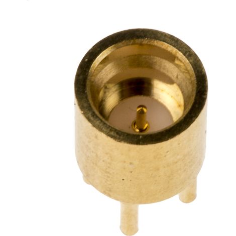Connecteur coaxial RS PRO Femelle, Mâle Droit, raccordement A souder 50O Montage sur CI ( Prix pour 1 ) (1/2)