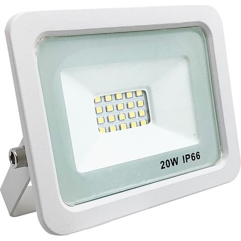Mini Faro Proiettore Esterno 20w Faretto Ultra Sottile IP65 Bianco FE86-20WLuce Fredda 6400k (1/3)