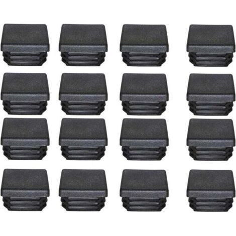 Promotion, Plastic Plug 40x40mm Black Square Tube End Cap Plastic End Caps Blanking Plugs for Trampoline Furniture Feet 16PCS,AAFGVC (1/4)