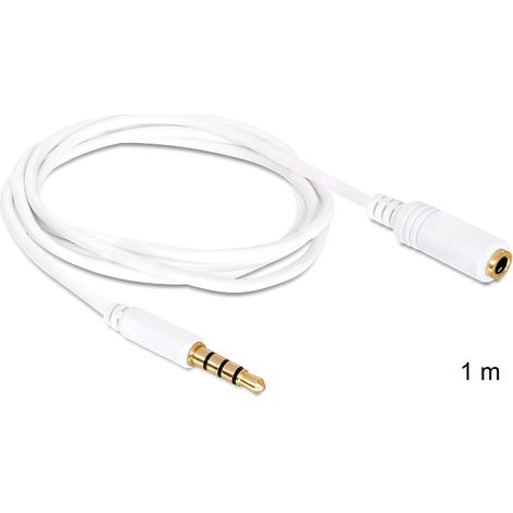 3.5mm 1m cable de audio 3,5mm Blanco