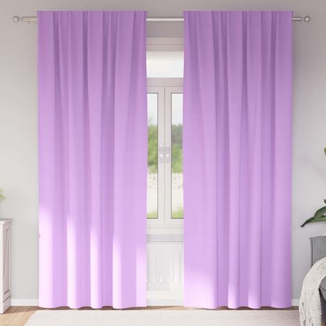 Verdunkelungs-Vorhänge mit Ringen 2 pcs Lila 225 x 140 cm