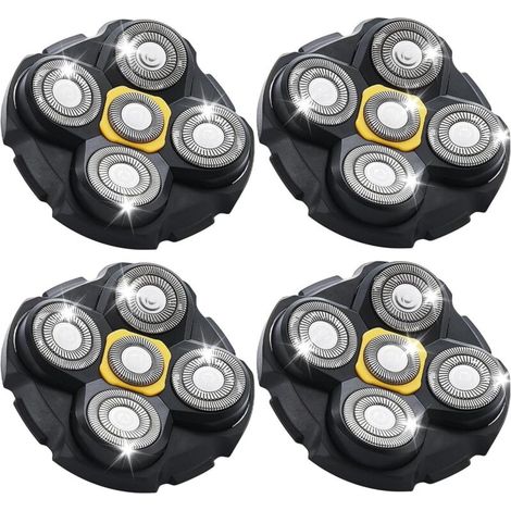 Têtes de rechange pour rasoir, compatibles avec le rasoir Microtouch Titanium, pour hommes chauves — Lot de 4 (1/5)
