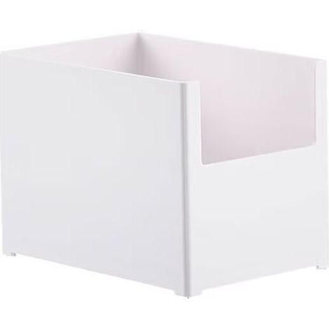 4pcs Boîtes de Rangement en Plastique Panier de Rangement Blanc Bac Plastique Rangement Placard Cuisine Caisse Rangement Salle de Bain Bureau( 21 x 14 x 15 cm) (1/3)