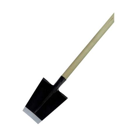 Vanghetto Punta Quadra Forgiato con Manico Acciaio Legno Cm 37X22 H.cm 168