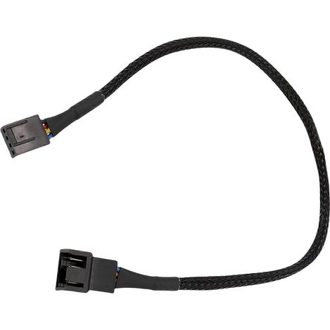 Câble d'extension pour ventilateur 4 broches, câble d'alimentation pour ventilateur PC, mâle vers femelle, câble répartiteur 4 broches pour boîtiers d'ordinateur, multicolore (100 cm) (1/5)