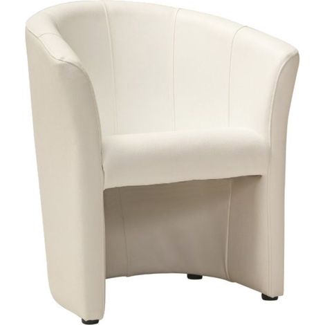 Fauteuil cabriolet confort écocuir crème Tisso (1/4)