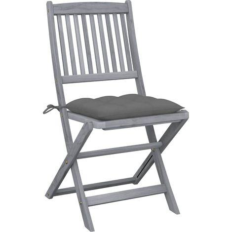 Maison Exclusive - Klappstühle, 4 Stück, mit Kissen, aus massivem (1/5)