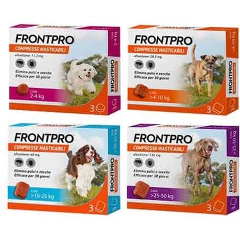 ANTIPARASSITARIO A COMPRESSE MASTICABILI 'FRONTLINE' Per cani 25-50Kg - 3 Compresse