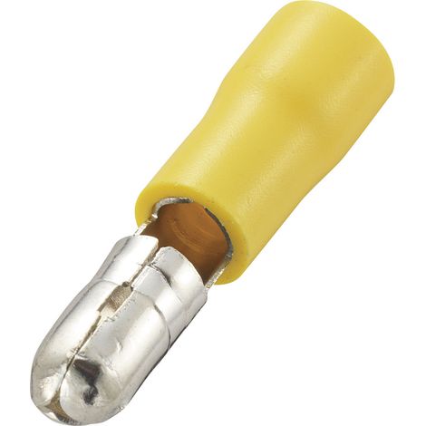 Vogt Verbindungstechnik 3922S Rundstecker 4 mm² 6 mm² Stift-Ø: 5 mm Teilisoliert Gelb 1 St.