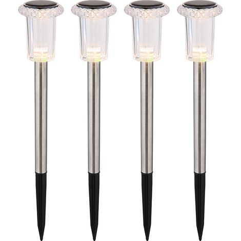 Solarleuchte LED Wegeleuchte 4er Set Außenleuchten Gartenleuchte H 33 cm