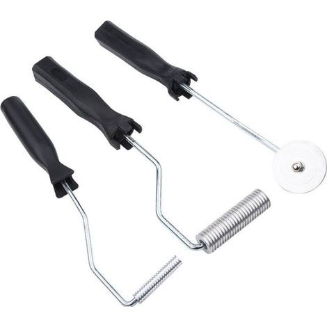 3pcs Rouleau Débulleur, Bulle Paddle Outil, Fibre de Verre d’Alliage d’Aluminium, kit pour Moule, Résine, Composite (1/5)