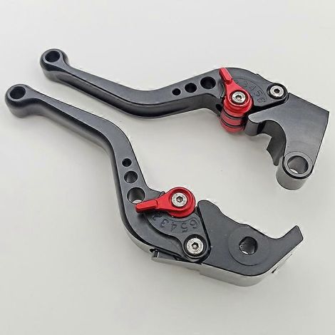 Pour Yamaha YZF R1 09-14 Réglage modifié Levier de frein, d'embrayage et de klaxon en alliage d'aluminium (noir 2) (1/5)