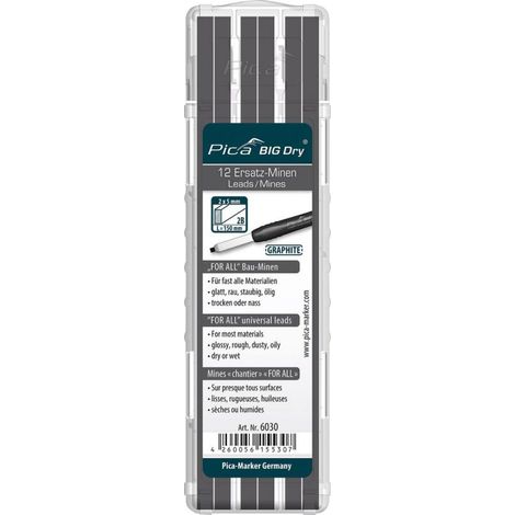Pica Big Dry pacco 12 mine muratore 10H nero