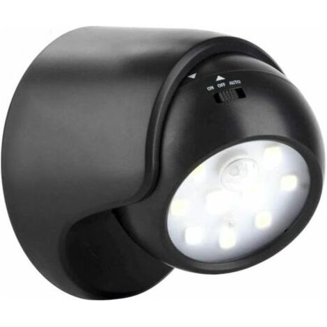 Spot d'intérieur Spot LED Extérieur, Spot exterieur avec Detecteur de mouvement, Projecteur LED extérieur Sans Fil, 1000 Lumen, Sphère Amovible, Rotation et Inclinaison à 360 degrés, Batterie à Pile (1/5)