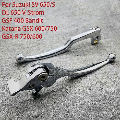 Pièces de guidon pour motos Suzuki DL 650, V-Strom, GSF 400, Bandit, Katana, GSX 600/750, GSX-R 750/600 et SV 650/S : leviers de frein et d'embrayage.