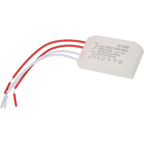 Transformateur électronique, Alimentation Ultra Fine à intensité Variable 12V pour Lampe Halogène G4, Solution d'éclairage Domestique 20-60W (1/5)