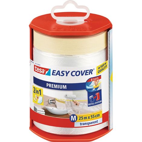 Tesa 59179-00003-02 Easy Cover Premium L cinta de enmascaramiento con lona/desbobinador 33 m x 1400 mm (por 6)