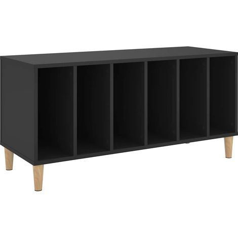 Armoire à disques - Meuble disques de rangement noir 100x38x48 cm bois d'ingénierie fr234 - Maison La Vie