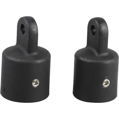 2 pièces Haute résistance 25MM Capuchon supérieur Marin Bimini Hauts raccords Bimini en Plastique en Nylon Noir for Bateau de Yacht (1/5)