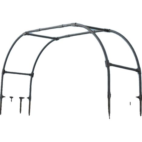 Celosía de arco de jardín, acero con recubrimiento en polvo, soporte para plantas trepadoras, M (1/5)