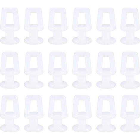 100 roulettes de tringle à rideaux en plastique pour fenêtres, portes et rideaux de douche (blanches) (1/4)