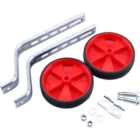 Stabilisateurs de vélo stables pour enfants, roues d'entranement de vélo, sécurité universelle, 12 à 20 pouces, rouge (1/5)