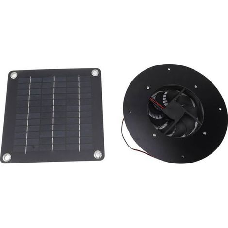Ventilateur D'Extraction à Panneau Solaire, 20 W pour Serres, Abris pour Animaux de Compagnie, Petits Poulaillers, Abris, (1/5)