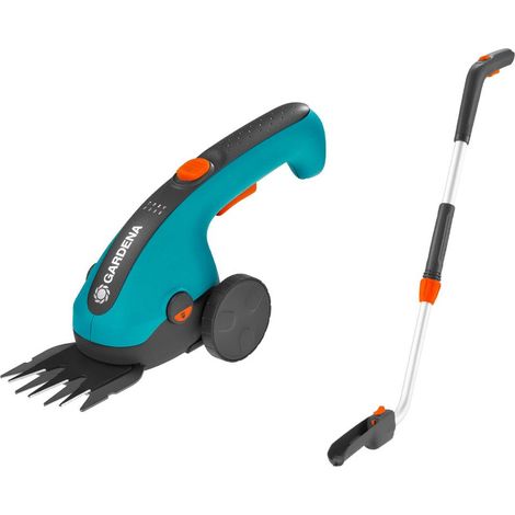 9886-20 - Set Forbici a batteria per erba ClassicCut Li + manico e ruote Gardena