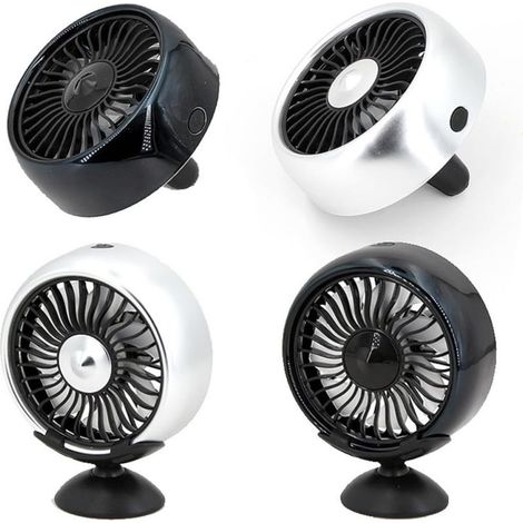 Ventilateur de Voiture USB Argenté Abs F101 F102, Vent Fort (1/5)