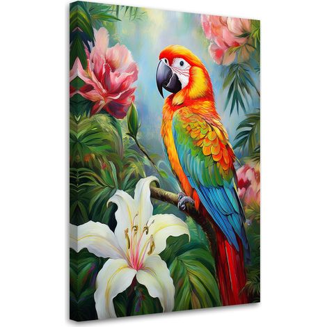 Tableau déco Perroquet tropical Animaux 40x60 (1/5)