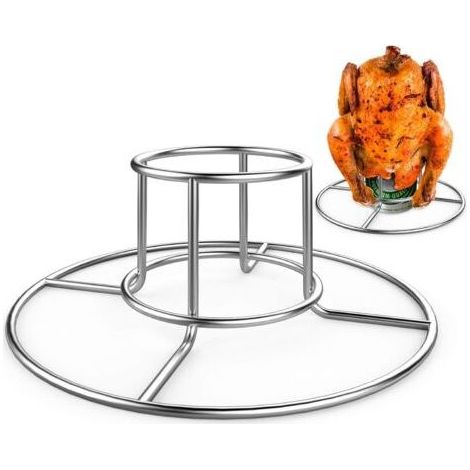 Support de poulet Beercan, support de poulet en acier inoxydable pour fumeur et gril (1/5)