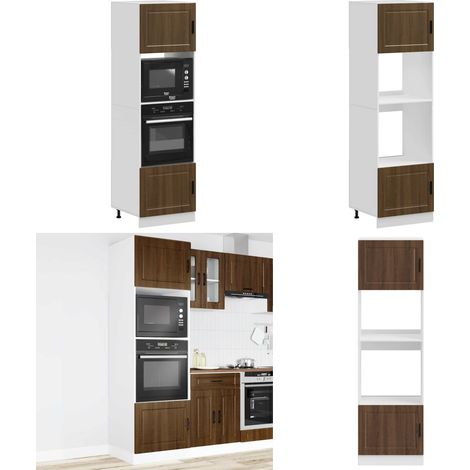 Armadi Forno 2 pz Porto Rovere Marrone in Legno Multistrato - Armadi da cucina - Armadi in legno