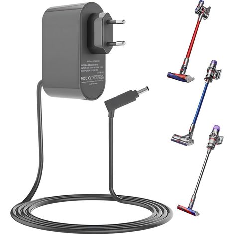 26.1V Chargeur pour Dyson V8 V7 V6, SV03 SV04 SV05 SV06 SV07 SV09 SV10 DC58 DC59 DC60 DC61 DC62 DC72 DC74 Alimentation Adaptateur pour Dyson Animal Absolute Aspirateur Motorhead Fluffy Extra 1.8m (1/5)