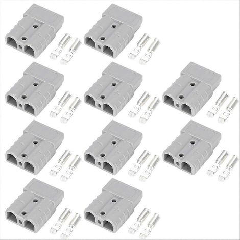 Connecteur haute intensité 50 A pour batteries de véhicules électriques, onduleur, gris (1/5)