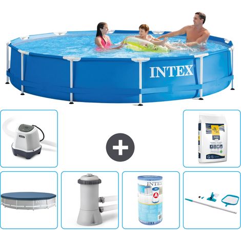 Intex Piscina con struttura Rotonda - 366x76 cm - 7-pezzi S41567 (1/5)