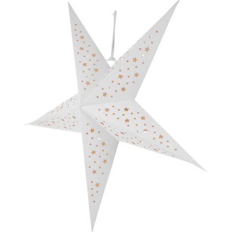 Abat-jour en papier blanc en forme d'étoile compatible avec les lampes (1/5)