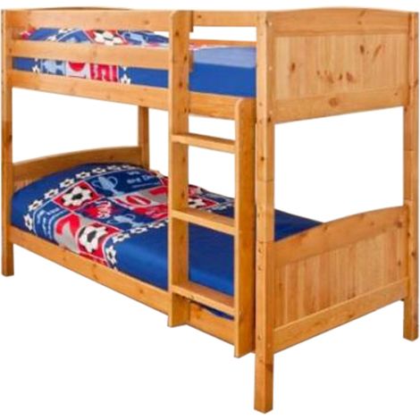 2ft6 Shorty Wooden Bunk Bed in Caramel