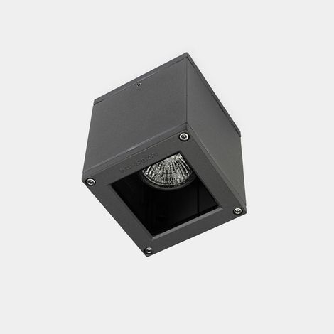 LEDS C4 Afrodita Spot encastré extérieur en saillie 9 cm Gris urbain GU10 8 W IP54